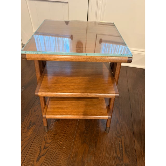 Custom Robert a.m. Stern Designed Walnut Tiered Side Table For Sale - Image 4 of 4