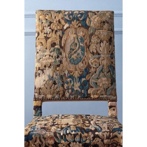 17th Century Louis XIII French Side Chair with Tapestry from Aubusson For Sale - Image 5 of 12