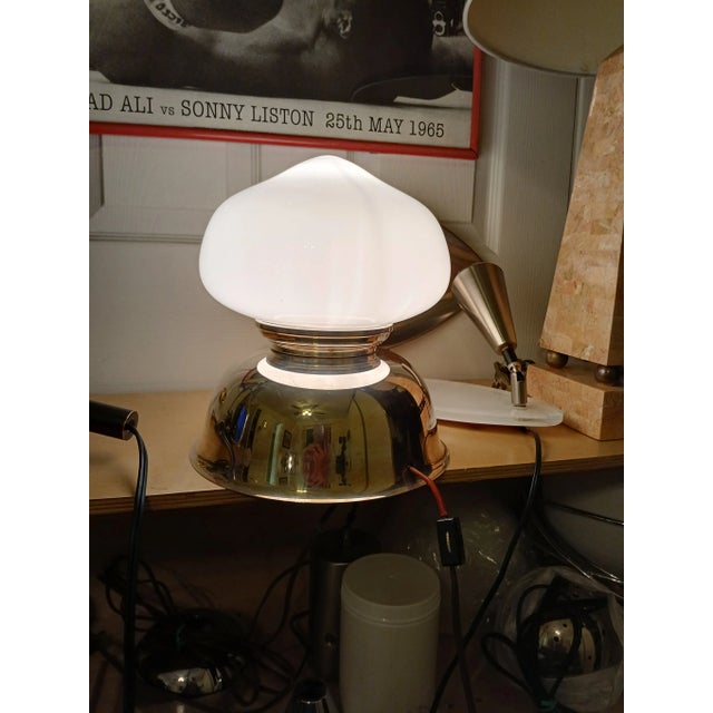 This is a custom made silver plated and glass table lamp great for just about any room and decor see photo