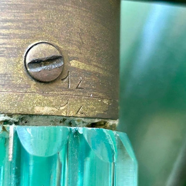 Green Murano Glass 4-Feet Floor Lamp attributed to Barovier & Toso, Italy, 1930s-1940s For Sale - Image 6 of 18