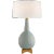 Antoine Large Table Lamp in Pale Blue with Linen Shade Designer: Julie Neill Height: 30" Shade Detail: 16" x 16" x 10"...