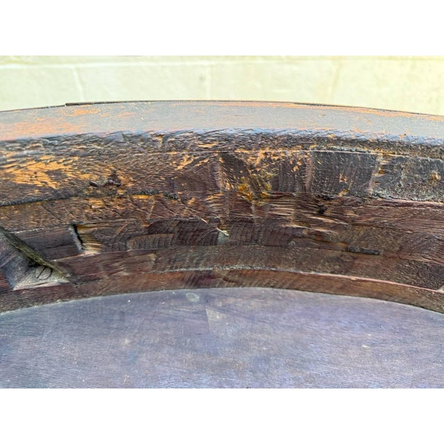 Pair of Antique Federal Style Mahogany Demilune Consoler Tables For Sale - Image 13 of 17