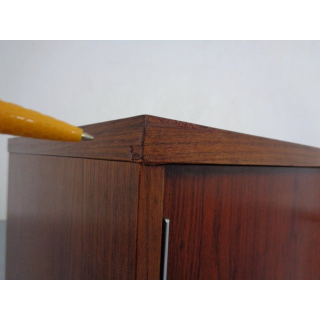 Small Rosewood Office Sideboard with Sliding Doors, Germany, 1960s For Sale - Image 15 of 17