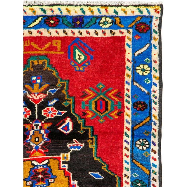 Rustic Vintage Persian Hamadan Rug – Size: 2' 7" X 4' 2" For Sale - Image 3 of 10