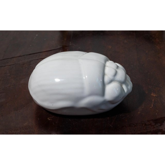 Mario Bellini Vintage Italian Ceramic White Porcelain Scarab by Bellini For Sale - Image 4 of 6