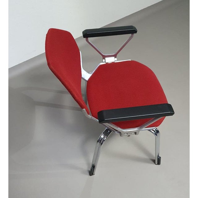 Hexagonal Metal Desk Armchairs by Froscher for Sitform, 1970s, Set of 4 For Sale - Image 14 of 18