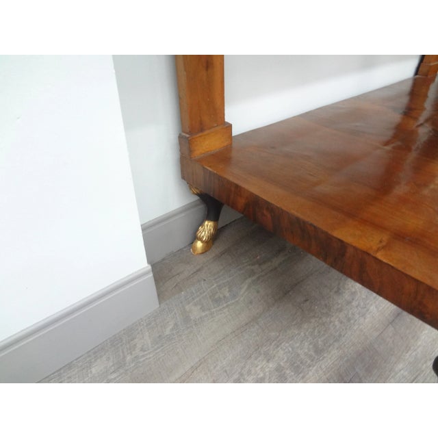 Brown Pair of 19th Century Italian Empire Console Tables For Sale - Image 8 of 13