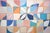 2026, Geometric Bauhaus Floral Painting on Canvas, Plucking Petals, Squares Grid by Natalia Roman For Sale