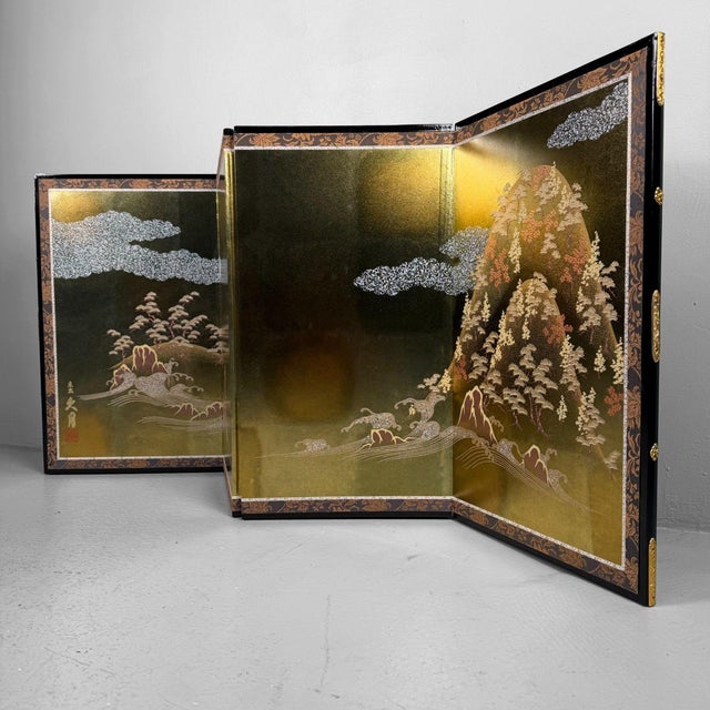 Japanese Byōbu Folding Screen, 1970s For Sale - Image 13 of 18