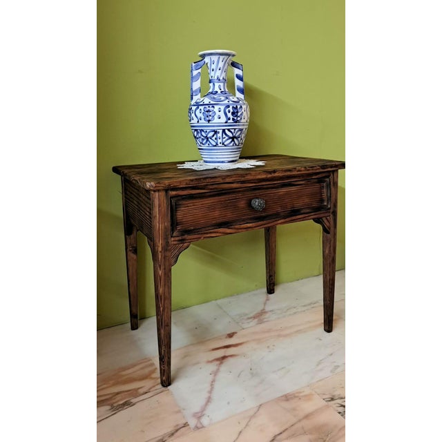 Vintage Rustic Side Table, 1950 For Sale - Image 10 of 11