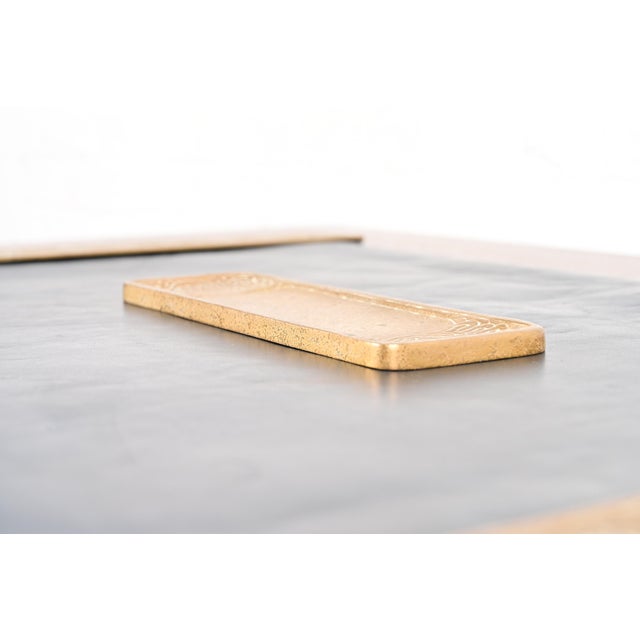 Early 20th Century Tiffany Studios New York Zodiac Bronze Doré Pen Tray For Sale - Image 5 of 13