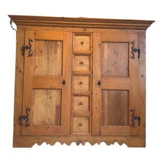 Baroque Bread Cupboard in Softwood For Sale