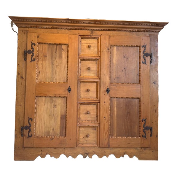 Baroque Bread Cupboard in Softwood For Sale