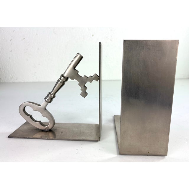 Mid-Century Hand Forged Steel Book Ends For Sale In Philadelphia - Image 6 of 8