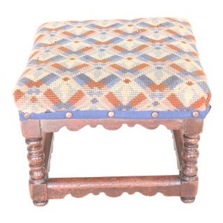 Mid 19th Century English Victorian Foot Stool For Sale