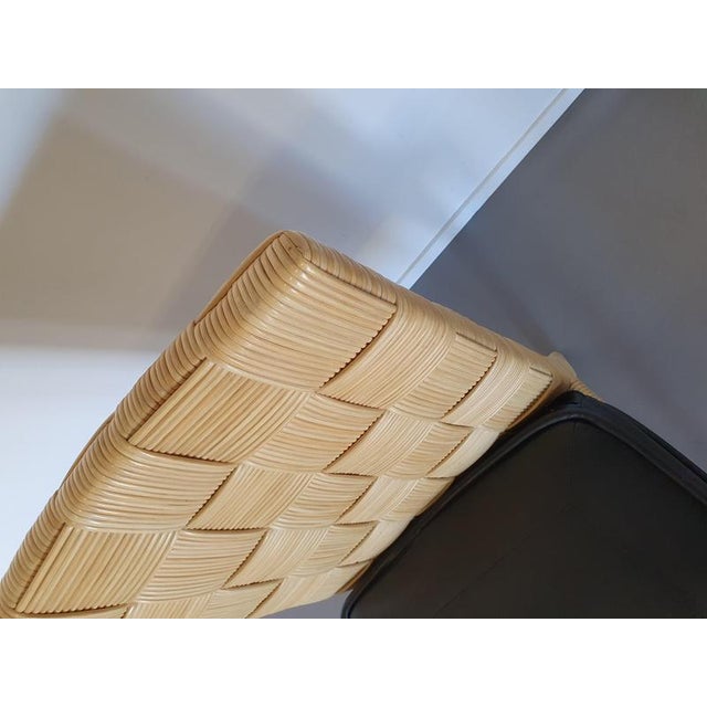 Block Island Cane Chairs with Leather Seats by John Hutton for Donghia / Set of 6 For Sale - Image 16 of 18