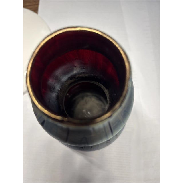 1900 - 1909 Antique Loetz Art Nouveau Phänomen Genre 8060 Rubin Iridescent Glass Vase C1900 For Sale - Image 5 of 10