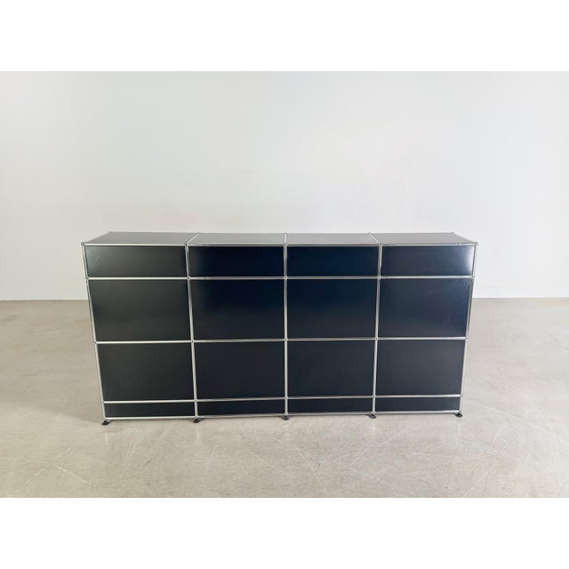 Metal Sideboard in Black from USM Haller For Sale - Image 7 of 8