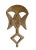 VTG Bakota Brass and Wood Sculpture W/Stand 23" H For Sale - Image 6 of 6