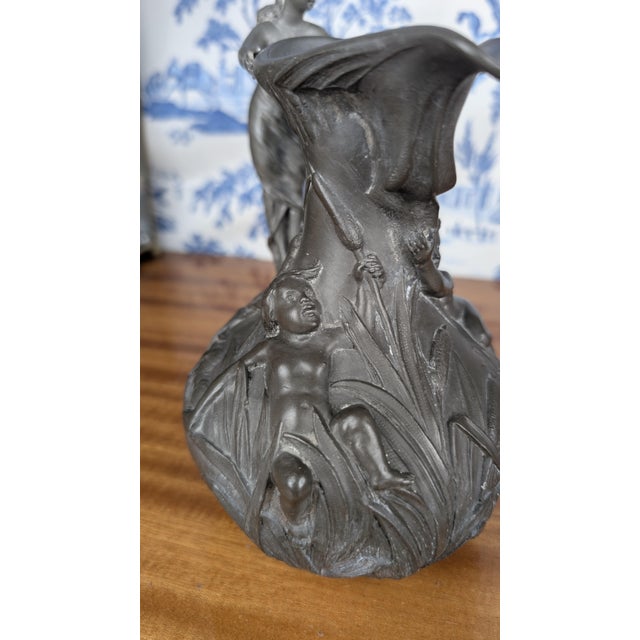 Late 19th Century Art Nouveau Pewter Pitcher by Henri Huppé, 1890 For Sale - Image 5 of 13