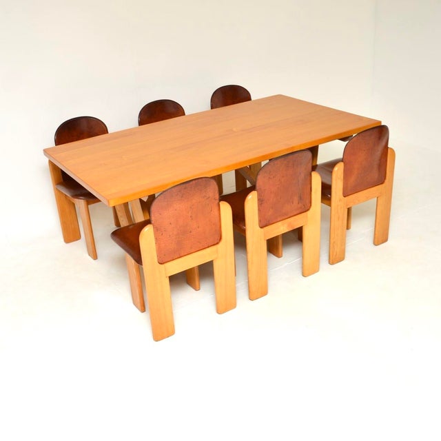 Vintage Italian Dining Table and Chairs from Silvio Coppola, 1970, Set of 7 For Sale - Image 11 of 11