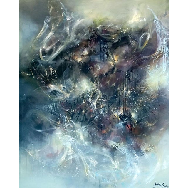 Ovidiu Kloska, The Nocturnal Hour of Violent Blooming, Mixed on Canvas For Sale - Image 13 of 13
