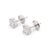 Ladies 18k White Gold 2.01ct. Princess Cut Diamond Stud Earrings - 2 Pieces For Sale - Image 4 of 8