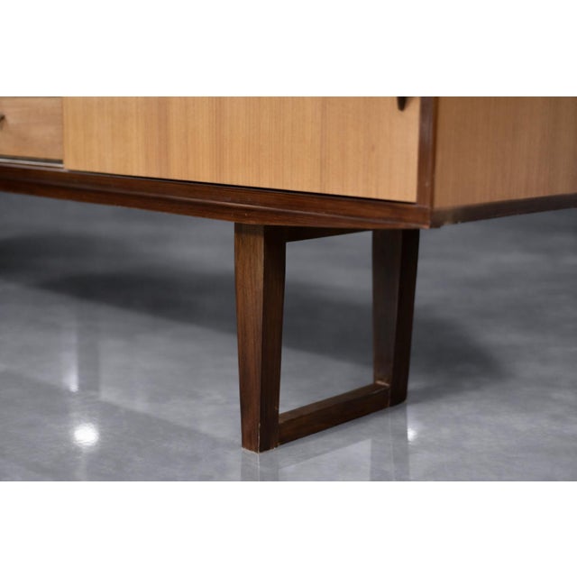 Mid-Century Danish Modern Wood Sideboard with Drawers, 1970s For Sale - Image 11 of 18