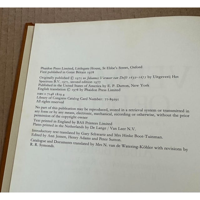 A beautifully illustrated art book examining the life and works of Johannes Vermeer, featuring rich color plates and...