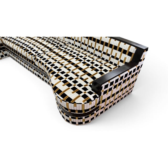 Mid-Century-Modern Geometric Velvet Sectional Attr to Milow Baughman for Thayer Coggin For Sale - Image 12 of 18