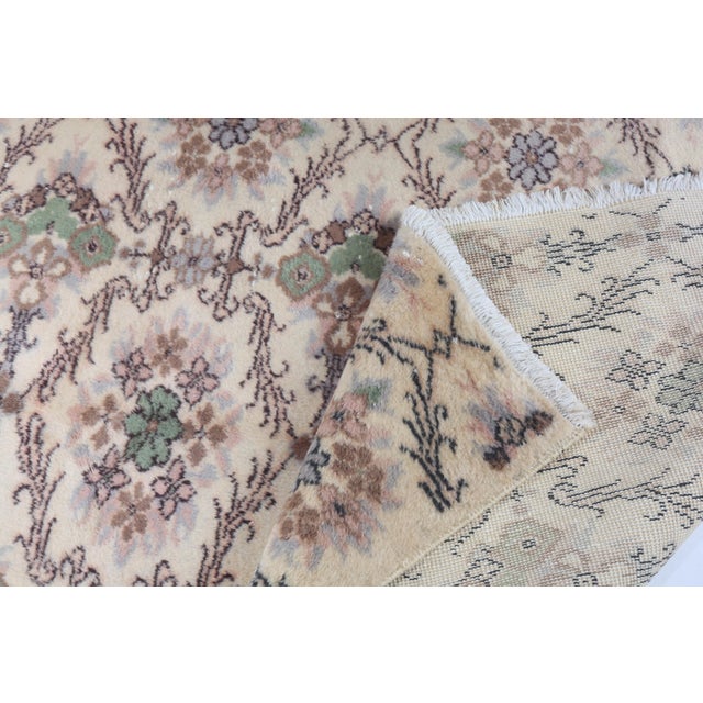 1980s Hand Knotted All Over Design Vintage Floor Rug For Sale - Image 10 of 12