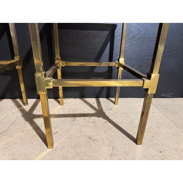French Brass Lamp Tables, 1940, Set of 2 For Sale - Image 9 of 16