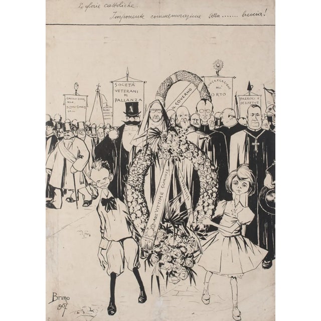 The Catholic Glories is an original Modern artwork realized in 1907 by the Italian artist Bruno Angoletta (Belluno, 1889 -...