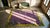 Traditional Purple Open Field With Floral Design Antique Chinese Art Deco Rug For Sale - Image 10 of 10