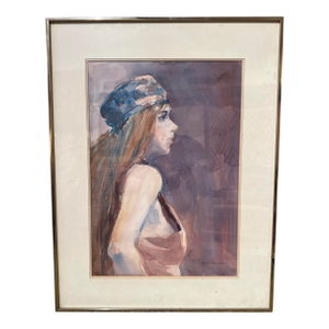 Early 20th Century Barbara Alton Potter Watercolor Painting, Framed