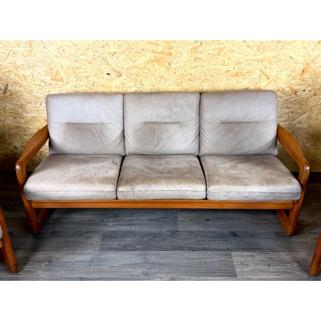 Vintage Teak Three-Seater Sofa and Easy Chairs from Möbelfabrik Holstebro, 1960s, Set of 3 For Sale - Image 6 of 18