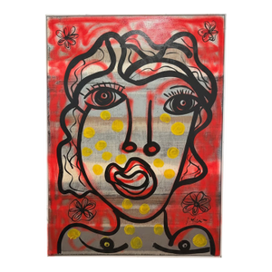 Large Peter Keil Original Abstract Expressionism Portrait Painting