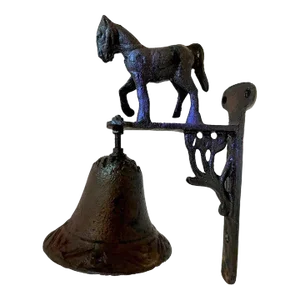 Hanging Doorway Entry Shoppe Bell with Horse