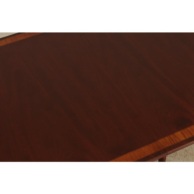Ethan Allen Ethan Allen Banded Mahogany Clawfoot Dining Room Table For Sale - Image 4 of 18