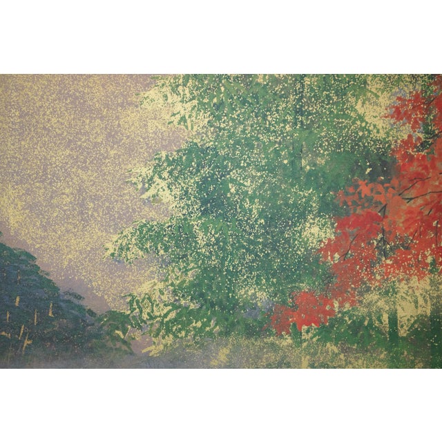 "Autumn Leaves" by Kakaaki Ito (After), Late Showa Japanese Byobu Screen For Sale In Dallas - Image 6 of 17