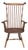 Antique 18th Century Fan Back Windsor Arm Chair Benchmade Carved Knuckles For Sale