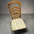 Rare 1966 Thomasville Formal Ladderback Style Dining Chairs Original Yellow Patterned Upholstery For Sale In Palm Springs - Image 6 of 16