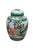 Chinoiserie 2 Antique Chinese Qing Famille Verte Porcelain Ginger Jars Mantel Urns For Sale - Image 3 of 18