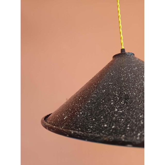 Large Vintage Industrial Sheet Metal Pendant Light, 39 Cm, 1970s For Sale - Image 4 of 10