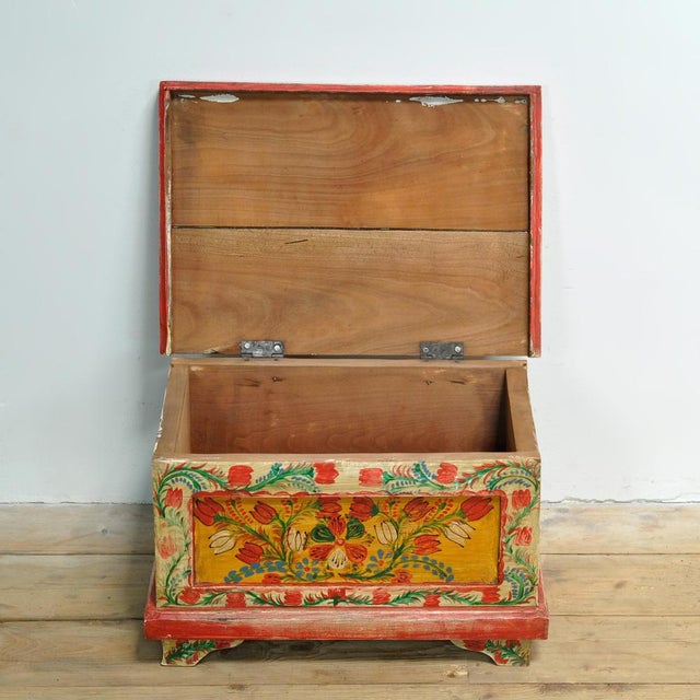 1930s Small Folk Art Chest, 1930s For Sale - Image 5 of 11