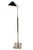 Chic adjustable pharmacy style reading lamp, having an unusual squared stock vertical standard, and horizontal arm, a...
