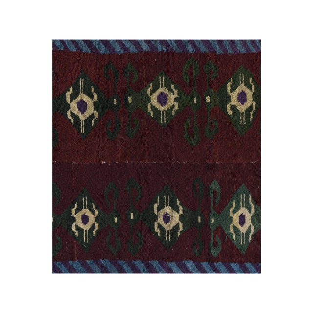 1960s Vintage Wool Turkish Tulu Rug 4'4'' X 5' For Sale - Image 6 of 11
