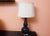 Black Mid-Century Modern Textured Double Gourd Lamp For Sale - Image 4 of 6