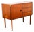 Mid Century Danish Modern End Table Side Entryway Teak 3 Drawers Wood Cabinet For Sale