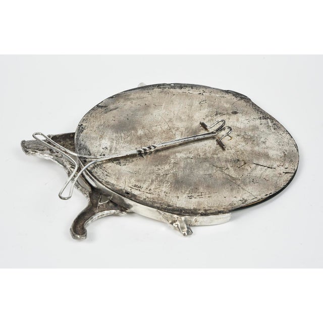 Whimsical Figural Owl on Branch Beveled Glass Table Mirror For Sale - Image 10 of 10